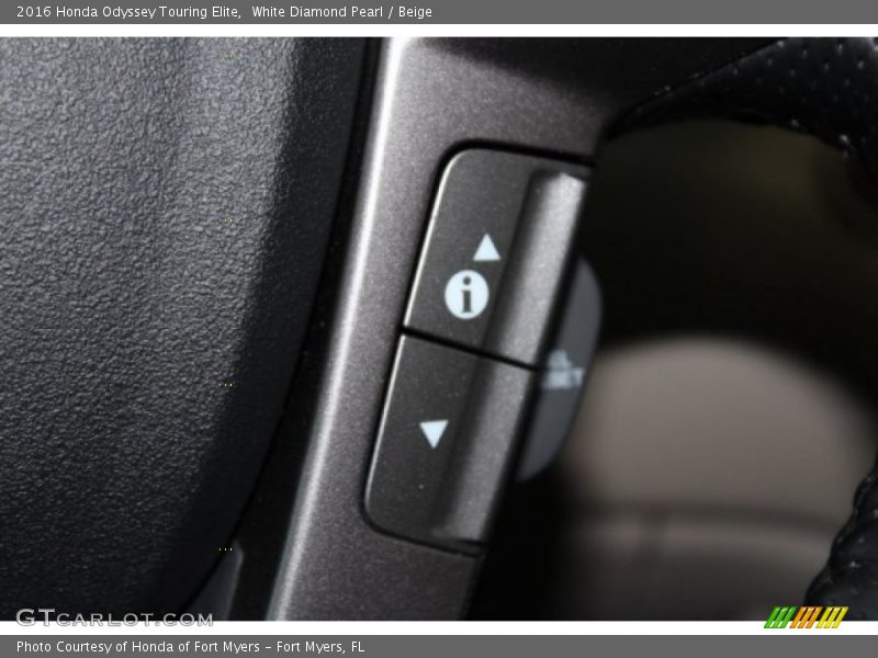 White Diamond Pearl / Beige 2016 Honda Odyssey Touring Elite