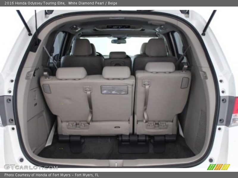 White Diamond Pearl / Beige 2016 Honda Odyssey Touring Elite