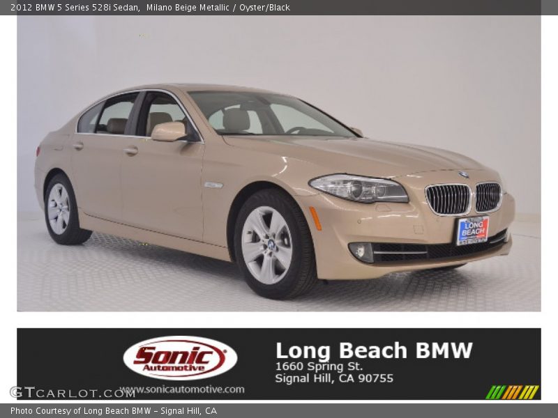 Milano Beige Metallic / Oyster/Black 2012 BMW 5 Series 528i Sedan