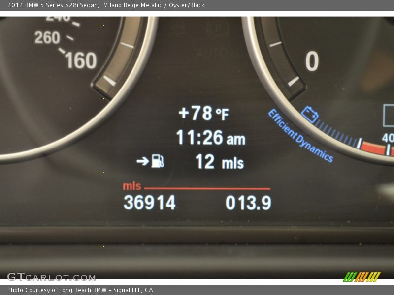 Milano Beige Metallic / Oyster/Black 2012 BMW 5 Series 528i Sedan
