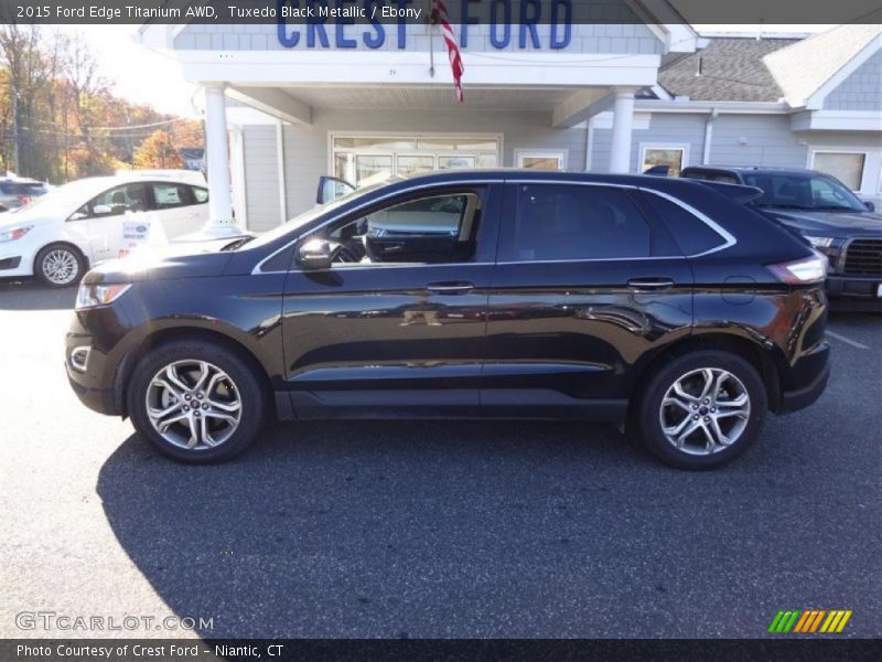 Tuxedo Black Metallic / Ebony 2015 Ford Edge Titanium AWD