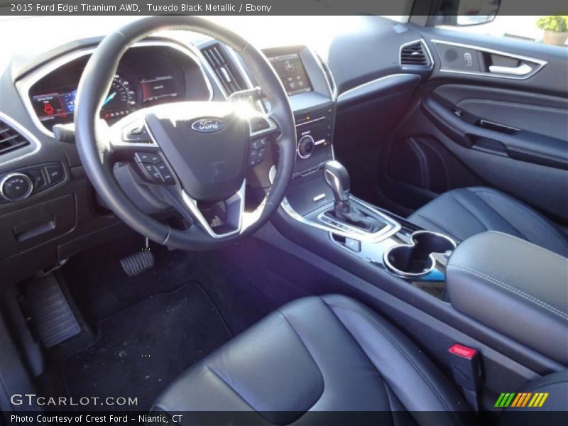 Tuxedo Black Metallic / Ebony 2015 Ford Edge Titanium AWD