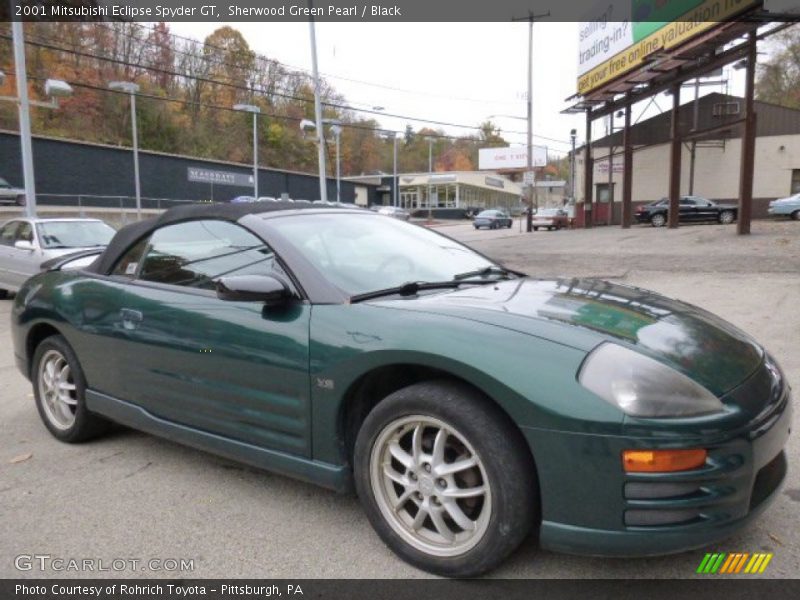 Sherwood Green Pearl / Black 2001 Mitsubishi Eclipse Spyder GT