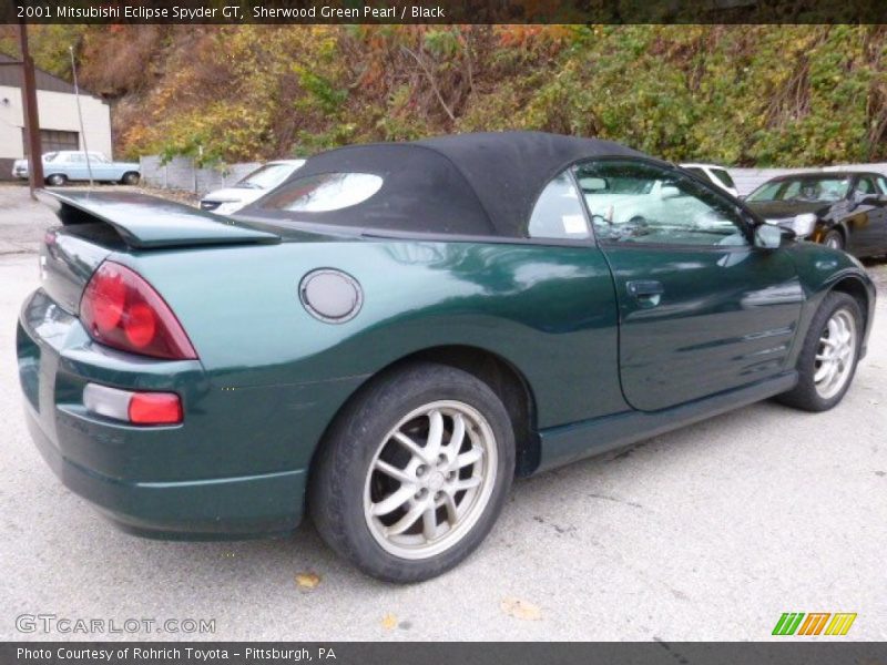 Sherwood Green Pearl / Black 2001 Mitsubishi Eclipse Spyder GT