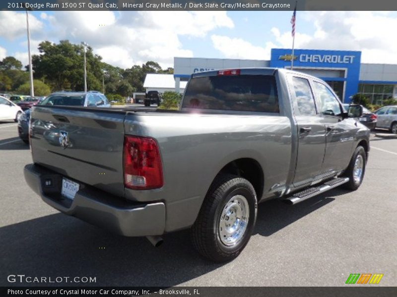 Mineral Gray Metallic / Dark Slate Gray/Medium Graystone 2011 Dodge Ram 1500 ST Quad Cab