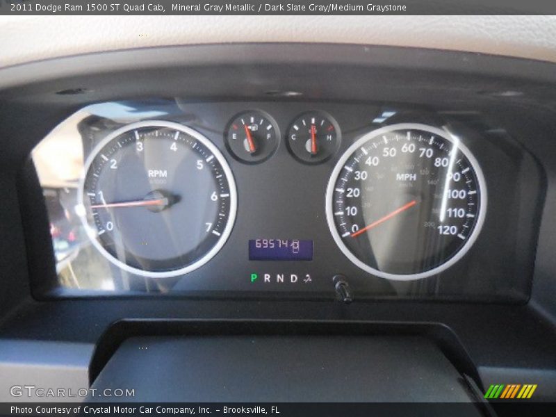 Mineral Gray Metallic / Dark Slate Gray/Medium Graystone 2011 Dodge Ram 1500 ST Quad Cab