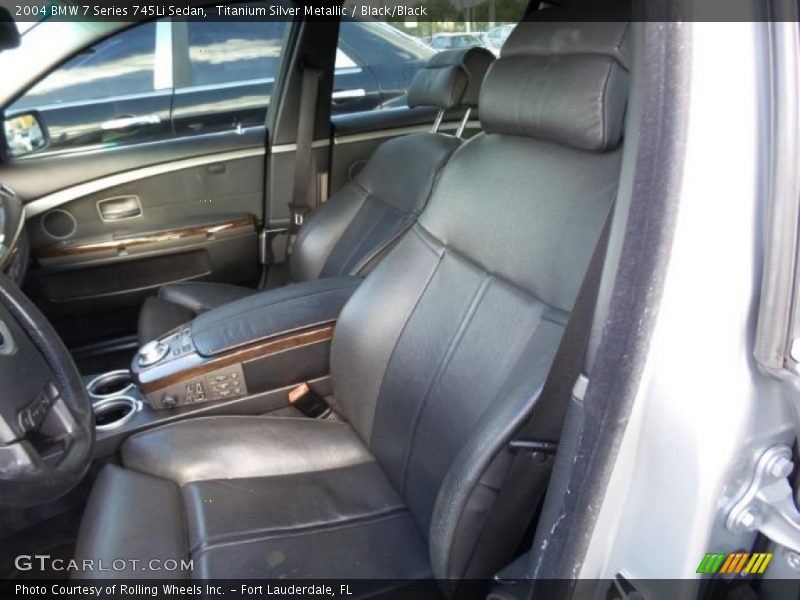 Titanium Silver Metallic / Black/Black 2004 BMW 7 Series 745Li Sedan