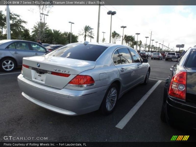 Titanium Silver Metallic / Black/Black 2004 BMW 7 Series 745Li Sedan