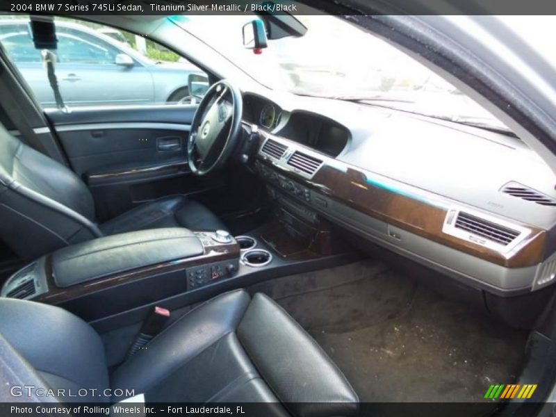 Titanium Silver Metallic / Black/Black 2004 BMW 7 Series 745Li Sedan