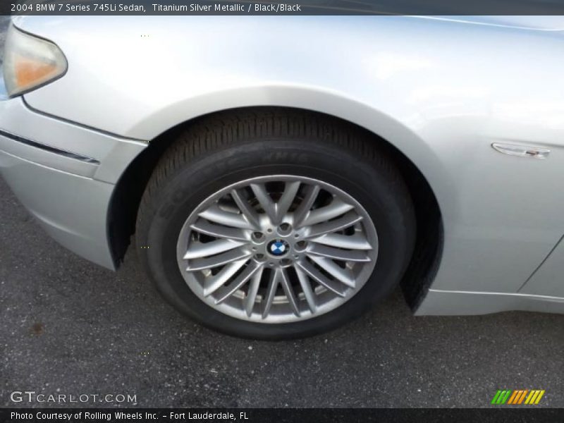 Titanium Silver Metallic / Black/Black 2004 BMW 7 Series 745Li Sedan