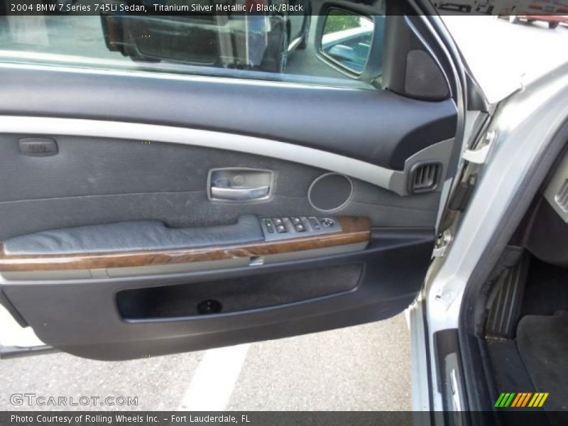 Titanium Silver Metallic / Black/Black 2004 BMW 7 Series 745Li Sedan