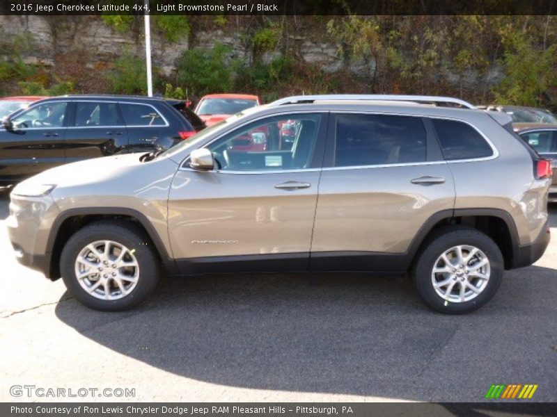 Light Brownstone Pearl / Black 2016 Jeep Cherokee Latitude 4x4
