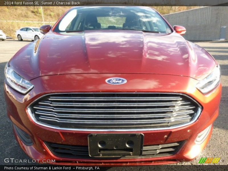 Sunset / Charcoal Black 2014 Ford Fusion SE