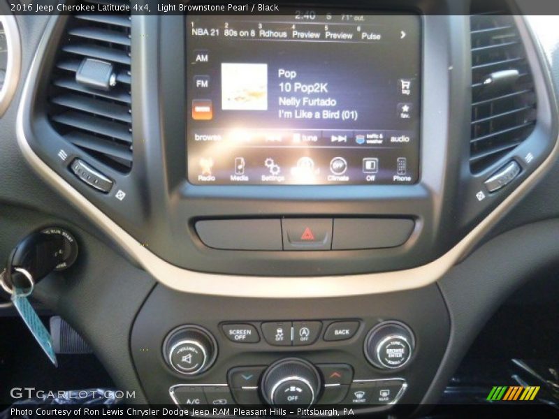Light Brownstone Pearl / Black 2016 Jeep Cherokee Latitude 4x4
