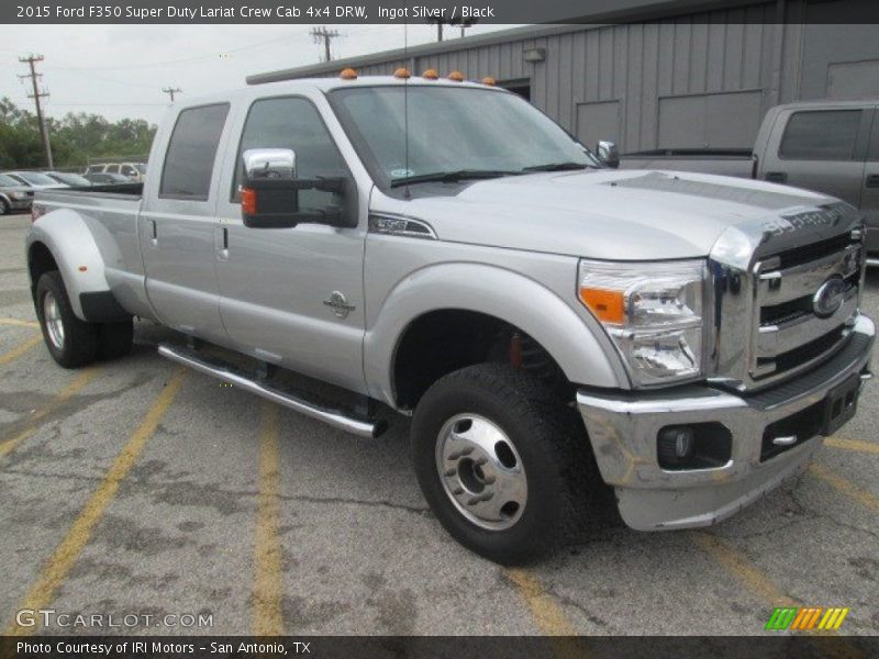 Ingot Silver / Black 2015 Ford F350 Super Duty Lariat Crew Cab 4x4 DRW