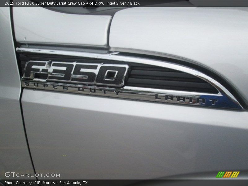 Ingot Silver / Black 2015 Ford F350 Super Duty Lariat Crew Cab 4x4 DRW