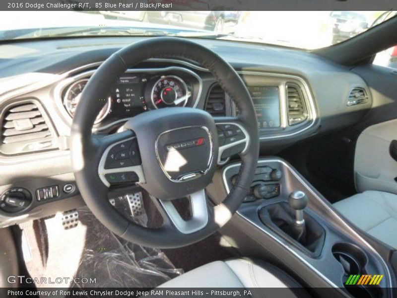 B5 Blue Pearl / Black/Pearl 2016 Dodge Challenger R/T