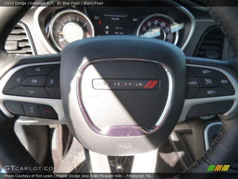 B5 Blue Pearl / Black/Pearl 2016 Dodge Challenger R/T