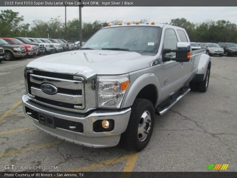 Ingot Silver / Black 2015 Ford F350 Super Duty Lariat Crew Cab 4x4 DRW