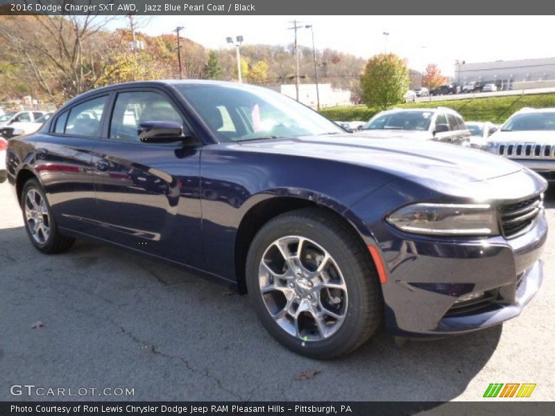 Jazz Blue Pearl Coat / Black 2016 Dodge Charger SXT AWD