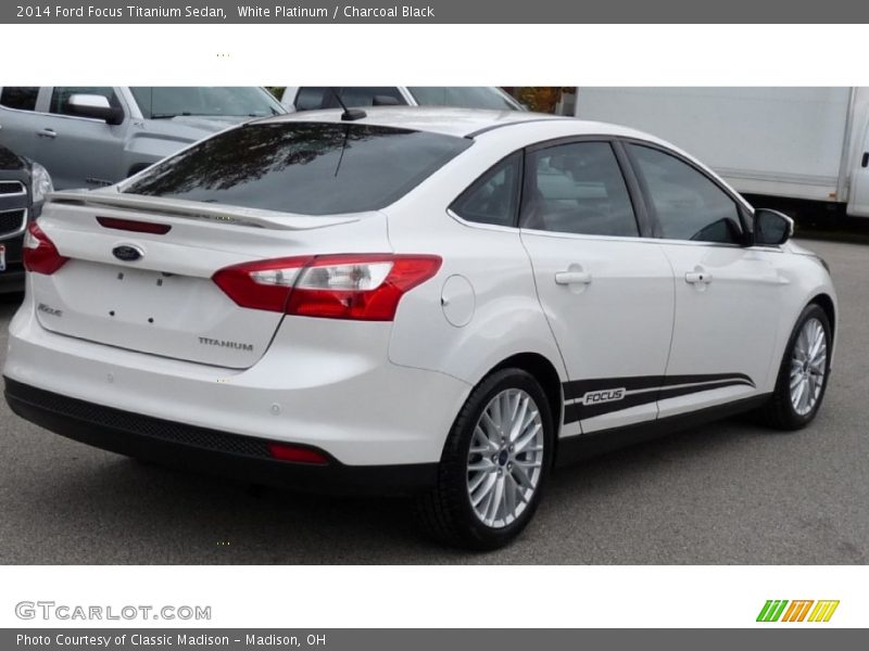 White Platinum / Charcoal Black 2014 Ford Focus Titanium Sedan