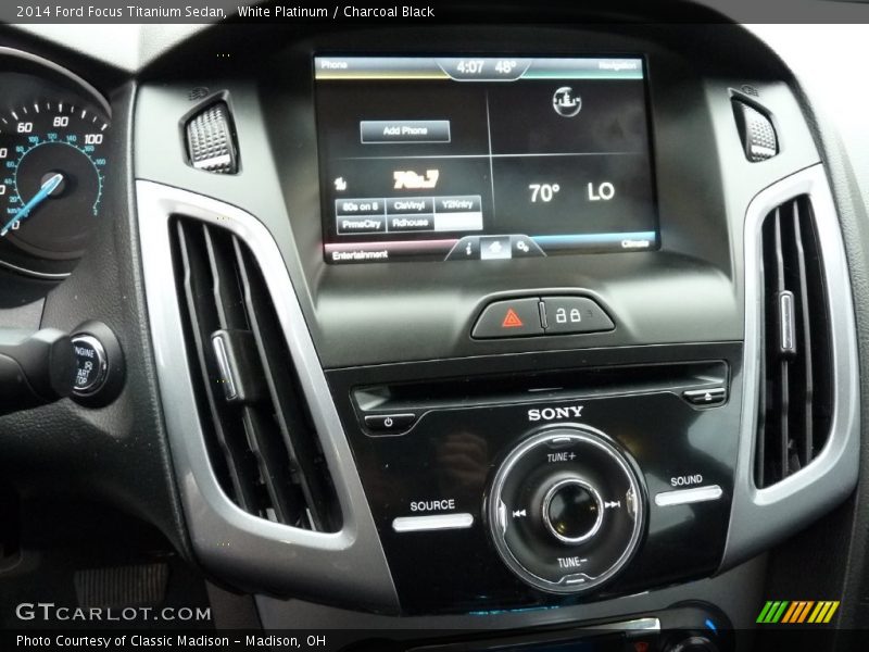 White Platinum / Charcoal Black 2014 Ford Focus Titanium Sedan