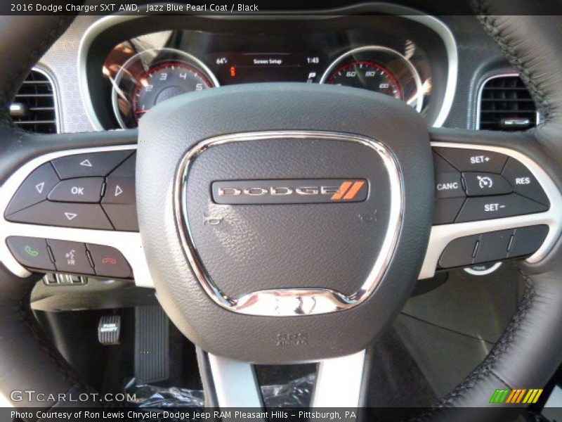 Jazz Blue Pearl Coat / Black 2016 Dodge Charger SXT AWD