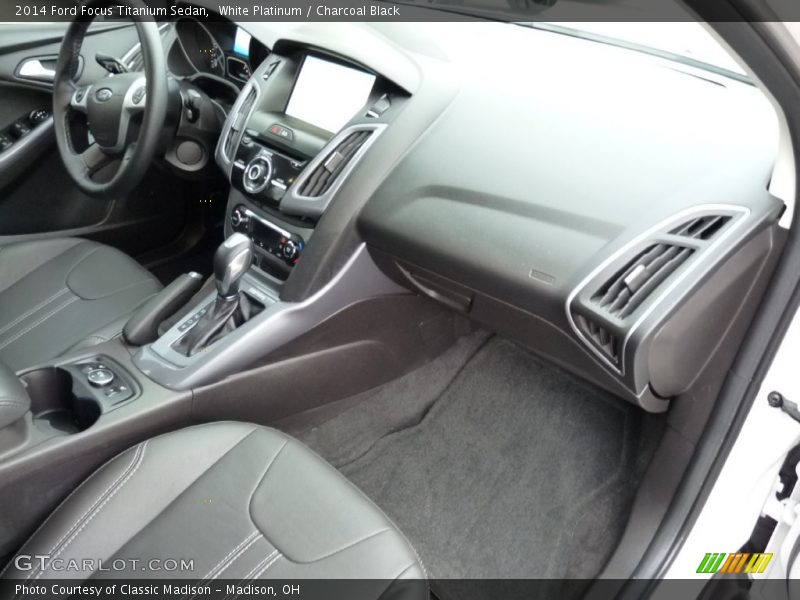 White Platinum / Charcoal Black 2014 Ford Focus Titanium Sedan