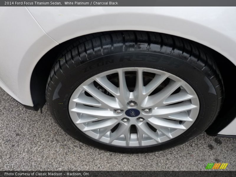 White Platinum / Charcoal Black 2014 Ford Focus Titanium Sedan