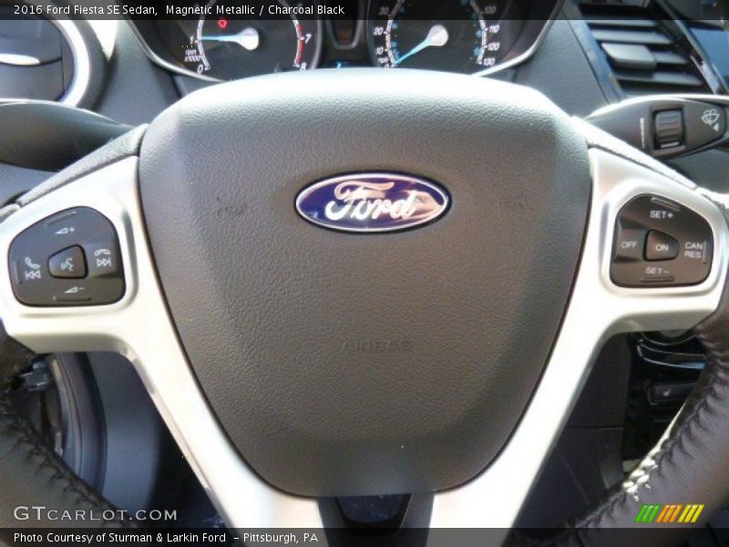 Magnetic Metallic / Charcoal Black 2016 Ford Fiesta SE Sedan