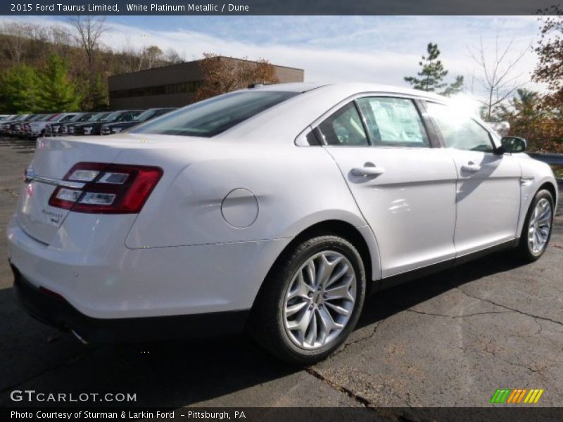 White Platinum Metallic / Dune 2015 Ford Taurus Limited