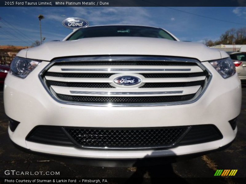 White Platinum Metallic / Dune 2015 Ford Taurus Limited