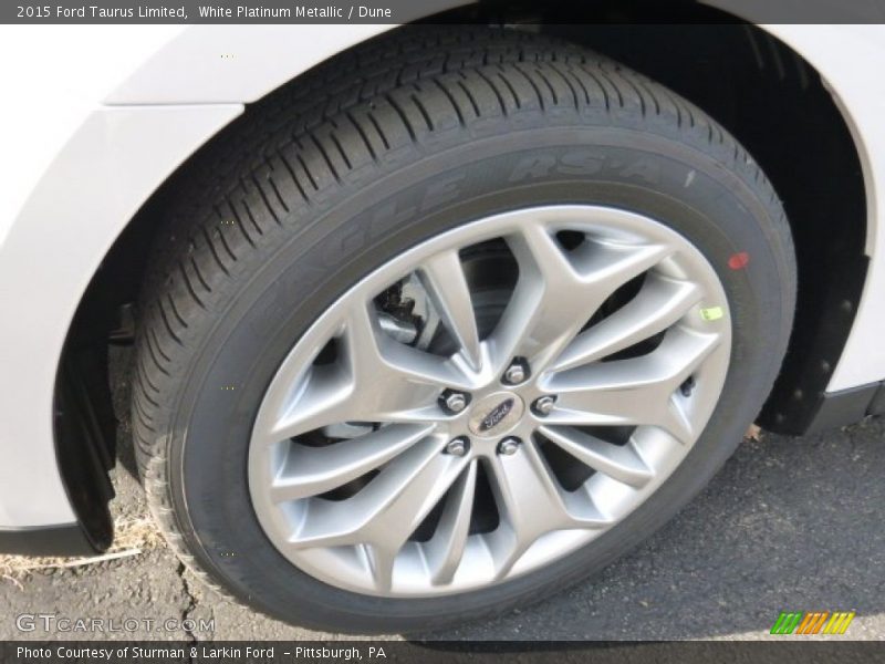 White Platinum Metallic / Dune 2015 Ford Taurus Limited