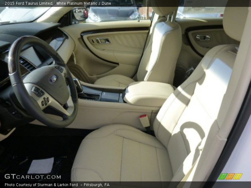 White Platinum Metallic / Dune 2015 Ford Taurus Limited