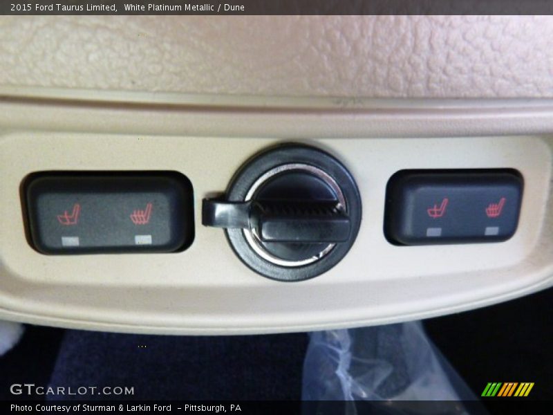White Platinum Metallic / Dune 2015 Ford Taurus Limited
