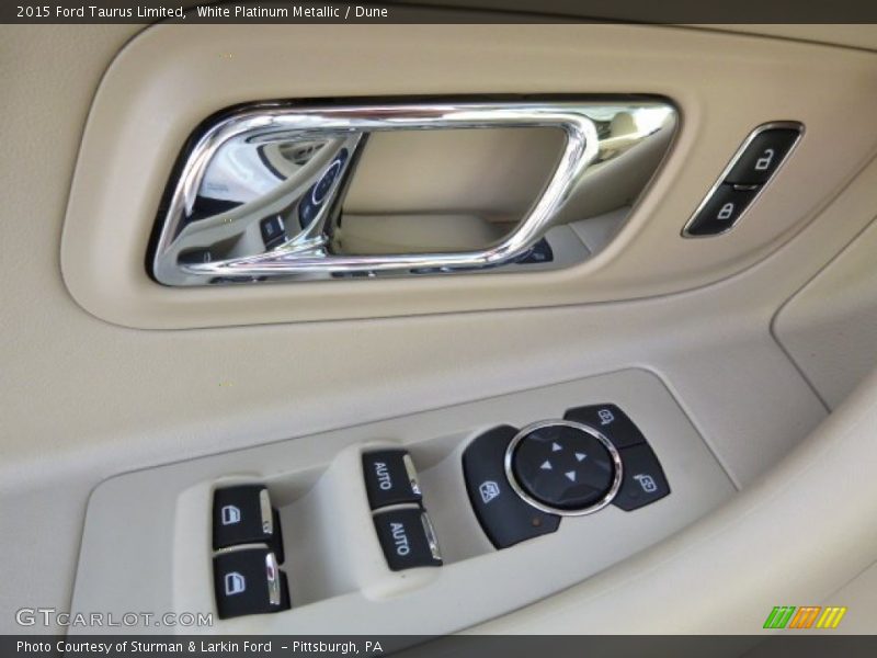 White Platinum Metallic / Dune 2015 Ford Taurus Limited
