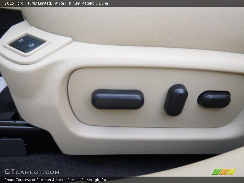 White Platinum Metallic / Dune 2015 Ford Taurus Limited