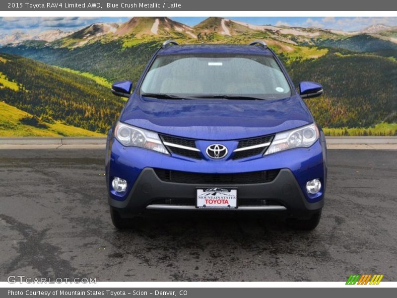 Blue Crush Metallic / Latte 2015 Toyota RAV4 Limited AWD