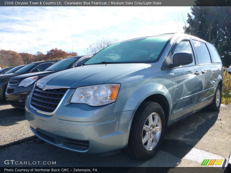 Clearwater Blue Pearlcoat / Medium Slate Gray/Light Shale 2008 Chrysler Town & Country LX