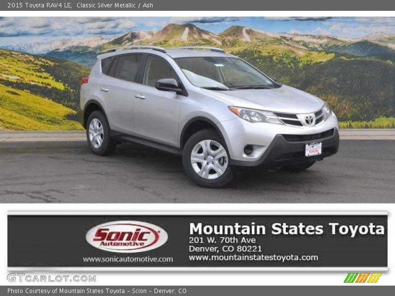 Classic Silver Metallic / Ash 2015 Toyota RAV4 LE