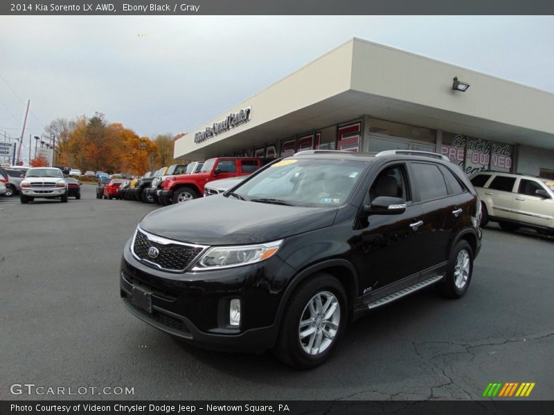 Ebony Black / Gray 2014 Kia Sorento LX AWD