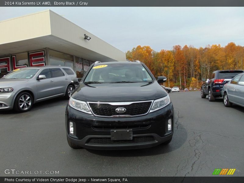 Ebony Black / Gray 2014 Kia Sorento LX AWD