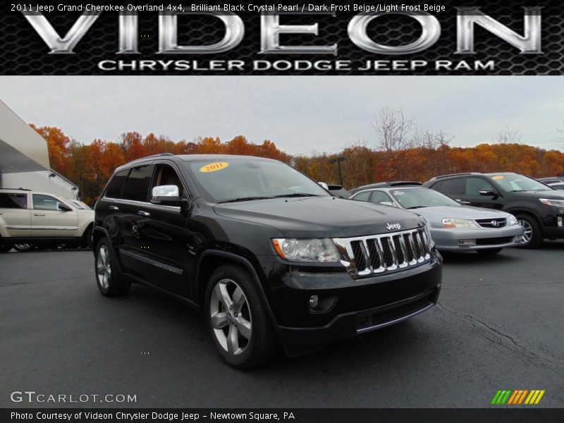 Brilliant Black Crystal Pearl / Dark Frost Beige/Light Frost Beige 2011 Jeep Grand Cherokee Overland 4x4