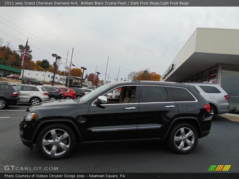 Brilliant Black Crystal Pearl / Dark Frost Beige/Light Frost Beige 2011 Jeep Grand Cherokee Overland 4x4