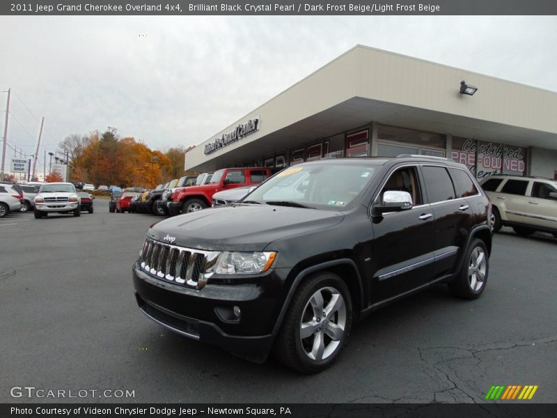 Brilliant Black Crystal Pearl / Dark Frost Beige/Light Frost Beige 2011 Jeep Grand Cherokee Overland 4x4