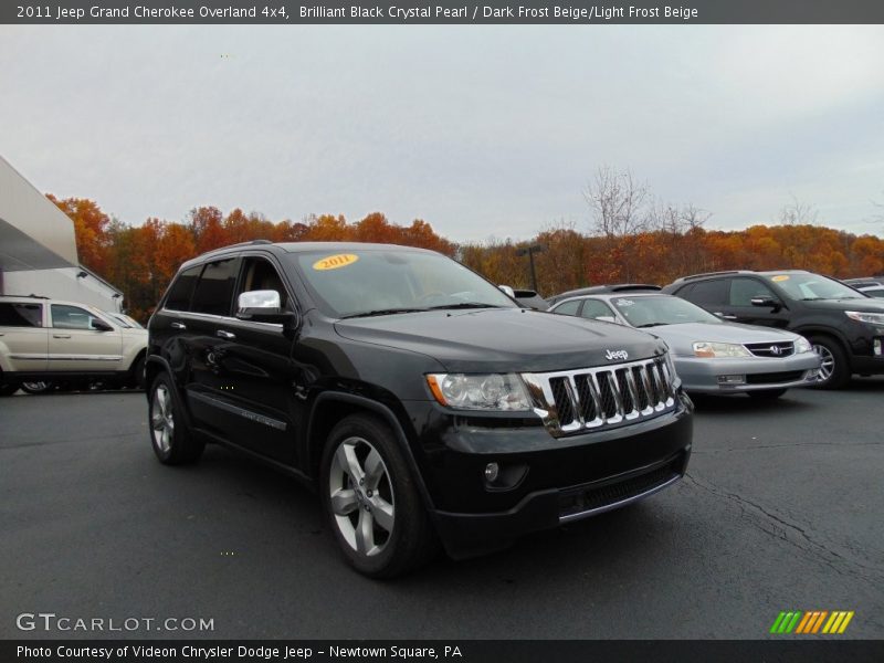 Brilliant Black Crystal Pearl / Dark Frost Beige/Light Frost Beige 2011 Jeep Grand Cherokee Overland 4x4