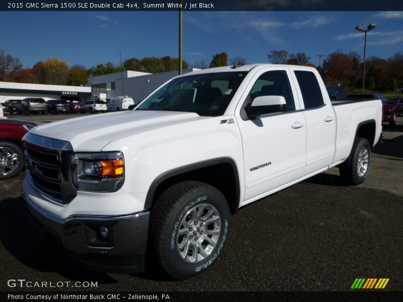 Summit White / Jet Black 2015 GMC Sierra 1500 SLE Double Cab 4x4