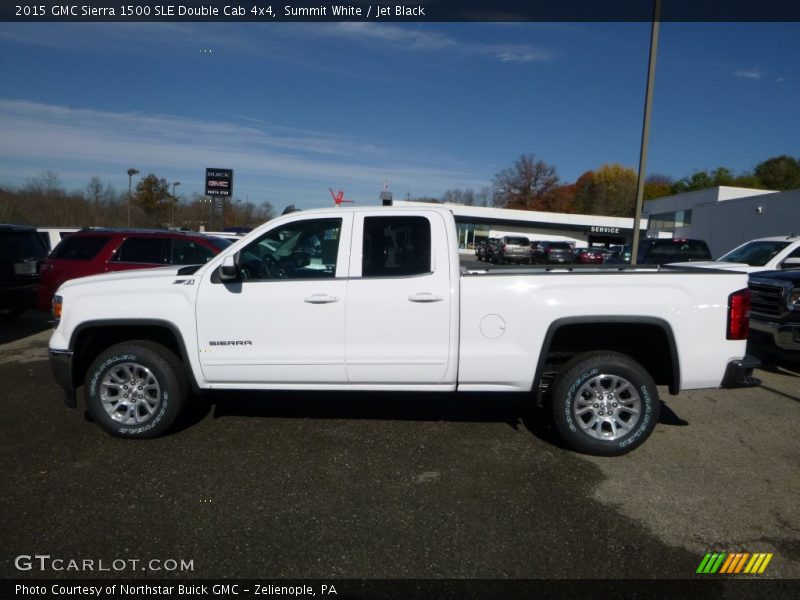 Summit White / Jet Black 2015 GMC Sierra 1500 SLE Double Cab 4x4