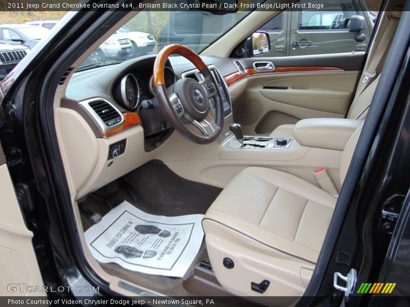 Brilliant Black Crystal Pearl / Dark Frost Beige/Light Frost Beige 2011 Jeep Grand Cherokee Overland 4x4