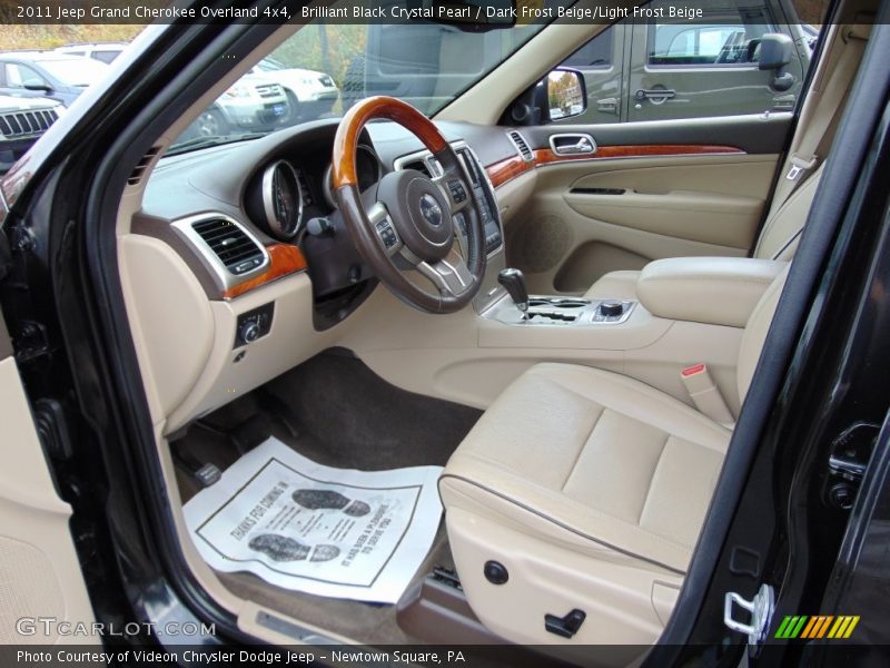 Brilliant Black Crystal Pearl / Dark Frost Beige/Light Frost Beige 2011 Jeep Grand Cherokee Overland 4x4